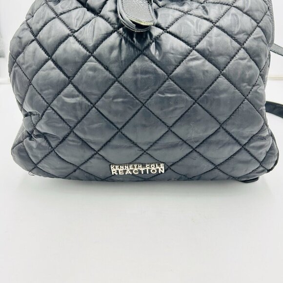 Kenneth Cole Reaction Women's Fold-Over Quilted Backpack Black - Picture 2 of 10